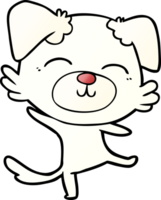 chien de dessin animé faisant une danse heureuse png