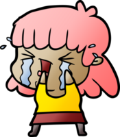 cartoon woman in tears png