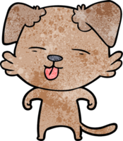 cartoon dog sticking out tongue png