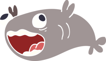 tecknad doodle av en fisk png