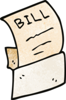 cartoon doodle bill in envelope png