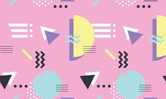 Geometric shapes background in flat design vector