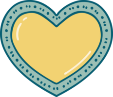 iconic tattoo style image of a heart png