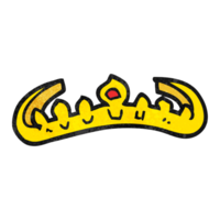 hand textured cartoon tiara png