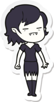 pegatina de una chica vampiro no muerta de dibujos animados png