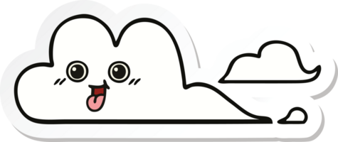 sticker van een schattige cartoonwolken png