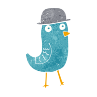 cartoon bluebird wearing hat png