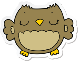 sticker of a cute cartoon owl png