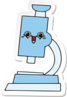 sticker of a cute cartoon microscope png