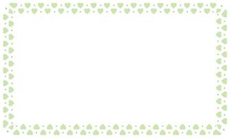 Hand drawn hearts border and frame on white background vector