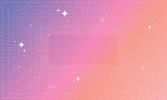 Gradient y2k background, Pastel Neon Holographic Mesh Gradient Abstract Background with Copy Space and Handdrawn Kawaii Y2K vector