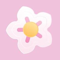 paper flower on pink background vector