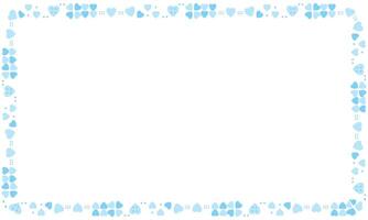 Hand drawn hearts border and frame on white background vector