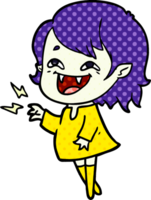 Cartoon lachendes Vampirmädchen png