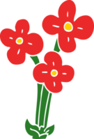 cartoon doodle bunch of flowers png