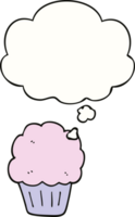 cartoon cupcake with thought bubble png