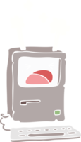 computador de superaquecimento de desenhos animados de estilo de cor plana png