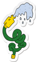 sticker of a cartoon hosepipe png