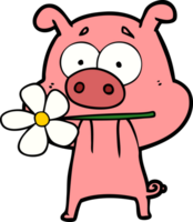 happy cartoon pig png