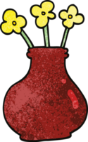 florero de garabato de dibujos animados png