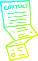 cold gradient line drawing of a cartoon complicated contract png