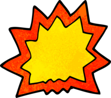 tecknad doodle av explosion png