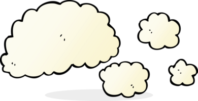 nube de elemento de dibujos animados de humo png