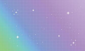 Gradient y2k background, Pastel Neon Holographic Mesh Gradient Abstract Background with Copy Space and Handdrawn Kawaii Y2K vector
