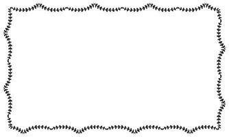 Hand drawn floral frame design background vector