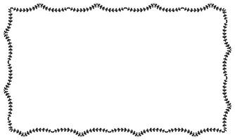 Hand drawn floral frame design background vector