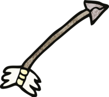 cartoon doodle flying arrow png