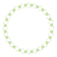 Hand drawn hearts border and frame on white background vector