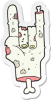 sticker of a cartoon zombie hand png