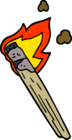 brennende fackelmarke des cartoon-doodles png