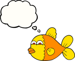 main tiré pensée bulle dessin animé poisson png