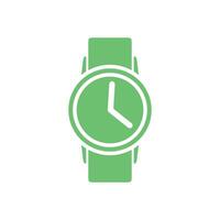 muñeca reloj reloj icono plantilla, plano diseño ilustración diseño vector
