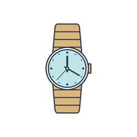 muñeca reloj reloj icono plantilla, plano diseño ilustración diseño vector