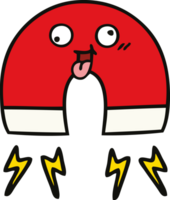 cute cartoon of a magnet png