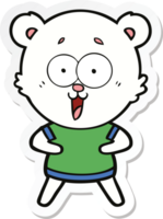 sticker of a polar bear cartoon png