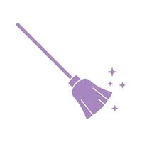 Broom Cleaning Service Icon Template EPS 10 vector