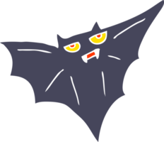 flat color illustration of halloween bat png