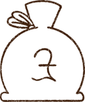 Money Bag Charcoal Drawing png