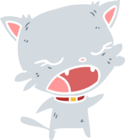 flat color style cartoon cat talking png