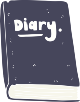 flat color illustration of diary png