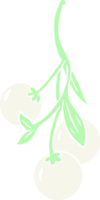 flat color style cartoon mistletoe png