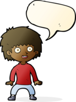 cartoon excited boy with speech bubble png