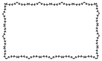 Hand drawn floral frame design background vector