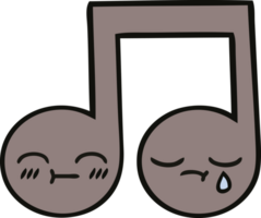 cute cartoon of a musical note png