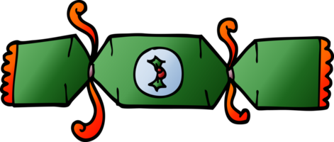 cartoon doodle christmas cracker png