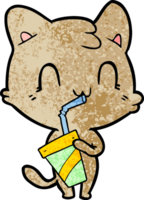 tecknad serie Lycklig katt png
